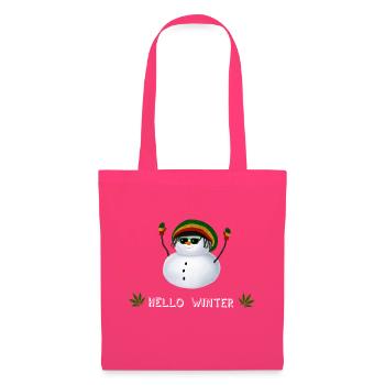 Hello Winter - Rasta Schneemann - Stoffbeutel - Azalea - Vorne