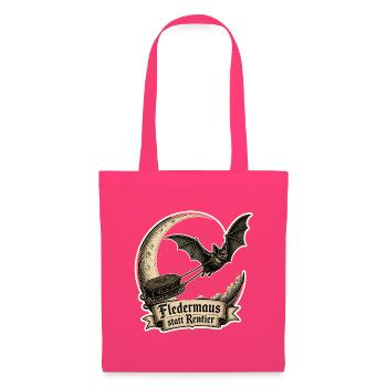 Fledermaus statt Rentier Gothic Weihnachten Shirt - Stoffbeutel - Azalea - Vorne