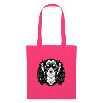 King Charles Spaniel Hundekopf - Stoffbeutel - Azalea - Vorne