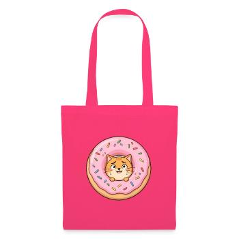 Kawaii Cat Donut Pop - Stoffbeutel - Azalea - Vorne