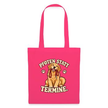 Pfoten statt Termine - Golden Retriever - Stoffbeutel - Azalea - Vorne