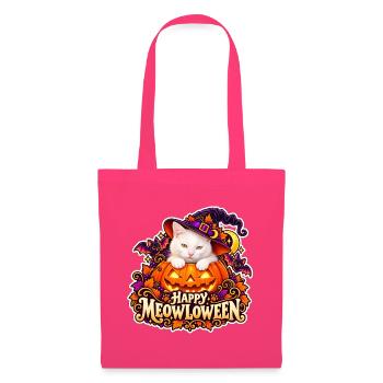 Meowloween: Die Katze im Halloween-Kürbis - Stoffbeutel - Azalea - Vorne
