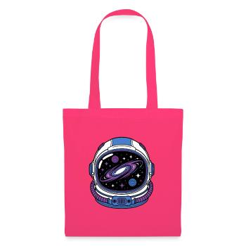 Astronaut Helm Galaxie Visier Weltraum Vektor Shir - Stoffbeutel - Azalea - Vorne