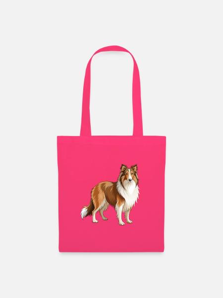 Collie Dog steht - Stoffbeutel - Azalea