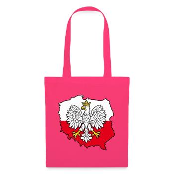 Polnischer Adler auf der zweifarbigen Karte Polens - Stoffbeutel - Azalea - Vorne
