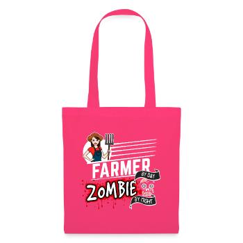 Farmer by day Zombie by night - Bäuerin - Stoffbeutel - Azalea - Vorne