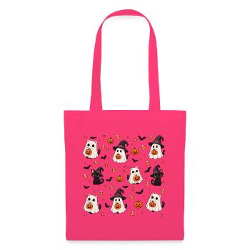 Cutes Halloween-Katzen-Muster - Stoffbeutel - Azalea - Vorne
