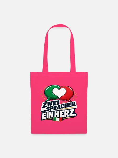 Zwei Sprachen ein Herz - Stoffbeutel - Azalea
