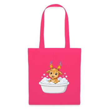 Cute Bathtub Fire Goat Shirt Badewanne Feuer Ziege - Stoffbeutel - Azalea - Vorne
