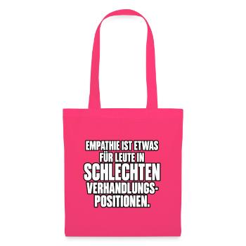 Empathie in Verhandlungssituationen - Stoffbeutel - Azalea - Vorne