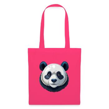 Pandakopf - Stoffbeutel - Azalea - Vorne