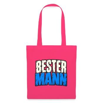 Bester Mann – Lustiger Männer Spruch - Stoffbeutel - Azalea - Vorne