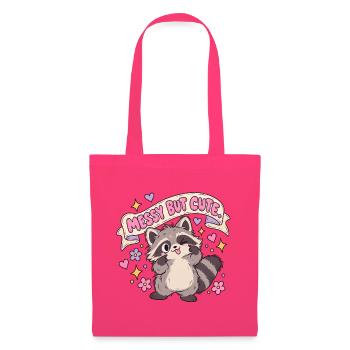 Messy But Cute Kawaii-Waschbär - Stoffbeutel - Azalea - Vorne