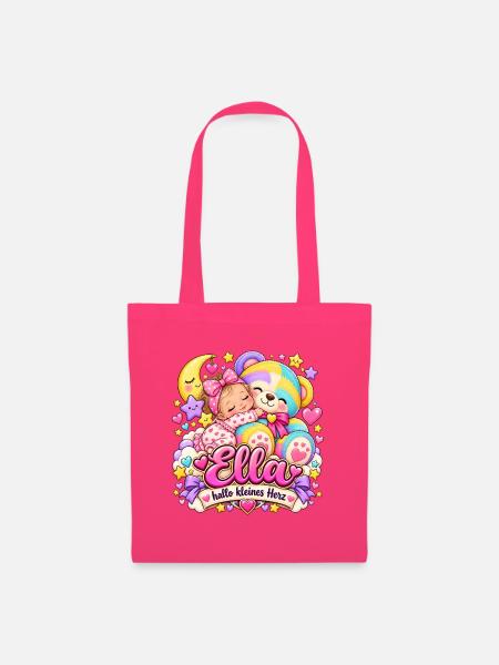 Ella Hallo Kleines Herz Kuschelmotiv - Stoffbeutel - Azalea