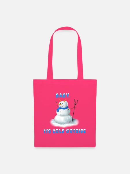 Baby it's cold outside - Devil Schneemann - Stoffbeutel - Azalea