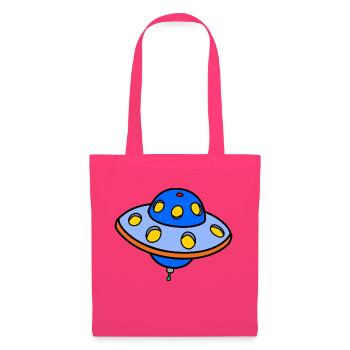 Soucoupe volante Alien - Sac en tissu - rose azalée - Devant