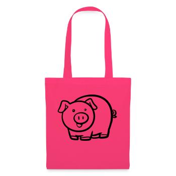 Cochon / Cochon - Sac en tissu - rose azalée - Devant