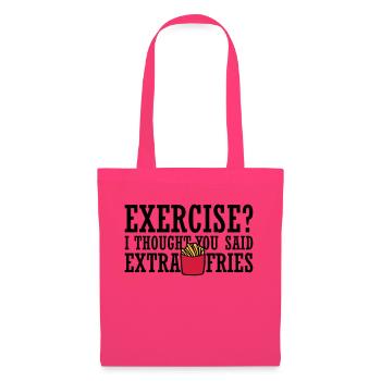 Exercice Extra Fries Citation - Sac en tissu - rose azalée - Devant