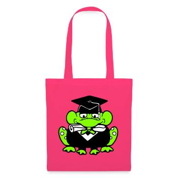 grenouille diplôme d’études secondaires réussi collège mignon - Sac en tissu - rose azalée - Devant