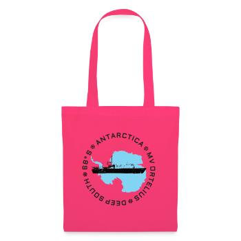 Antarktis-Silhouette mit Explorer-Schiff - Stoffbeutel - Azalea - Vorne