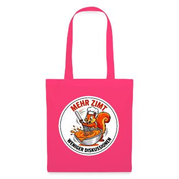 Backen Zimt Konditor Eichhörnchen Bäcker T-Shirt - Stoffbeutel - Azalea - Vorne