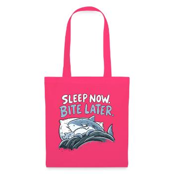 Sleep Now Bite Later Hai Schlaf Humor Haifamilie - Stoffbeutel - Azalea - Vorne