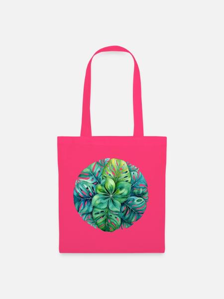 Monstera Mandala - Stoffbeutel - Azalea