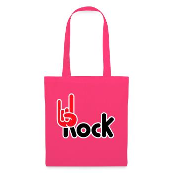 Heavy Metal Hard Rock Musique Cors Geste Logo - Sac en tissu - rose azalée - Devant
