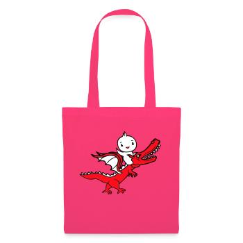 Duck Dragon Roars Sitting Riding Mythical Creature Monster - Tote Bag - azalea - Front