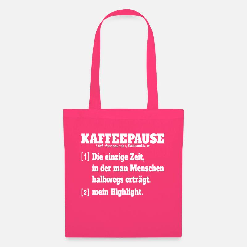 Kaffeepause Definition Wörterbuch - Stoffbeutel - Azalea