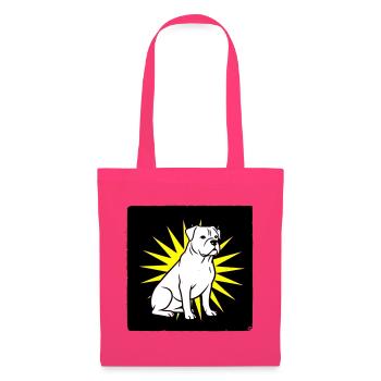 Cool Dog dans le style Punk Rock & Pop Art - Sac en tissu - rose azalée - Devant