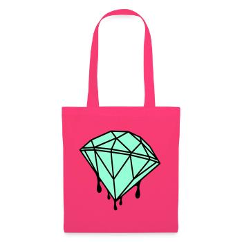Geometrischer Mint-Diamant - Stoffbeutel - Azalea - Vorne