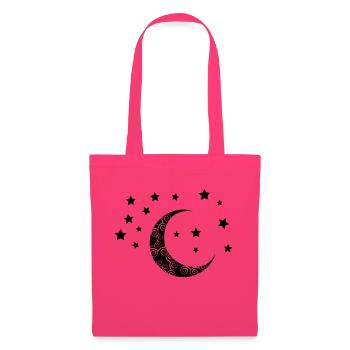 mond_sterne_002 - Sac en tissu - rose azalée - Devant