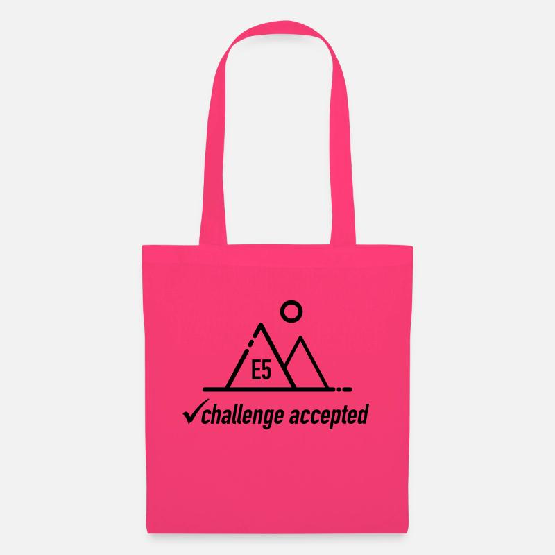 E5 challenge accepted - für Alpenüberquerer - Stoffbeutel - Azalea