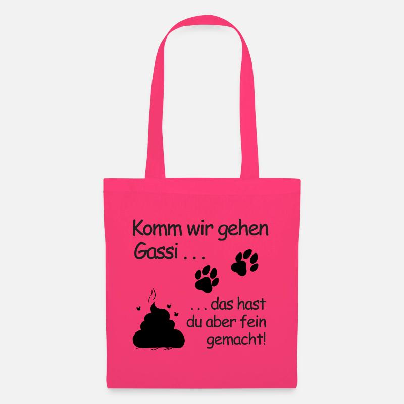 Komm wir gehen Gassi: Belohnung in Pfotenform - Stoffbeutel - Azalea
