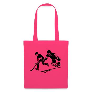 Hockeyspieler und Torwart - Stoffbeutel - Azalea - Vorne