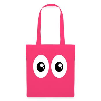 Funny Comic Cartoon Eyes Funny Gift Cheeky - Tote Bag - azalea - Front