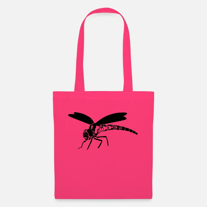 libellule - Sac en tissu - rose azalée