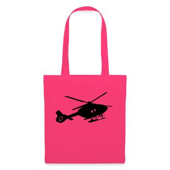 helikopter silhouette - Stoffbeutel - Azalea - Vorne