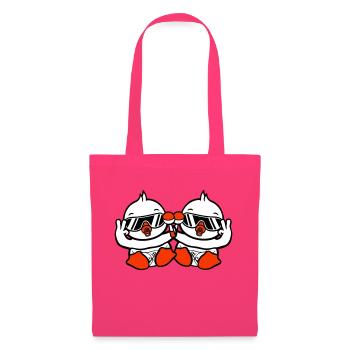 2 Birds Baby Child Rattle Diaper Sunglasses Peace - Tote Bag - azalea - Front