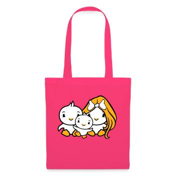 3 Birds Family Parents Mom Dad Three Child Baby - Tote Bag - azalea - Front