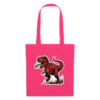 Feuerroter Dino Roar Sticker - Stoffbeutel - Azalea - Vorne