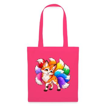 Neunschwänziger Fuchs mehrfarbiger Kawaii - Stoffbeutel - Azalea - Vorne