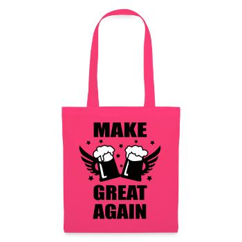 MAKE BEER GREAT AGAIN Mass Beer Funny Sayings - Tote Bag - azalea - Front