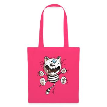 Cat Crazy - Funny Cats - Kitten - -Fun Comic - Sac en tissu - rose azalée - Devant