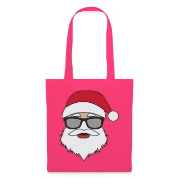 Lunettes de soleil drôles visage de Père Noël avec - Sac en tissu - rose azalée - Devant