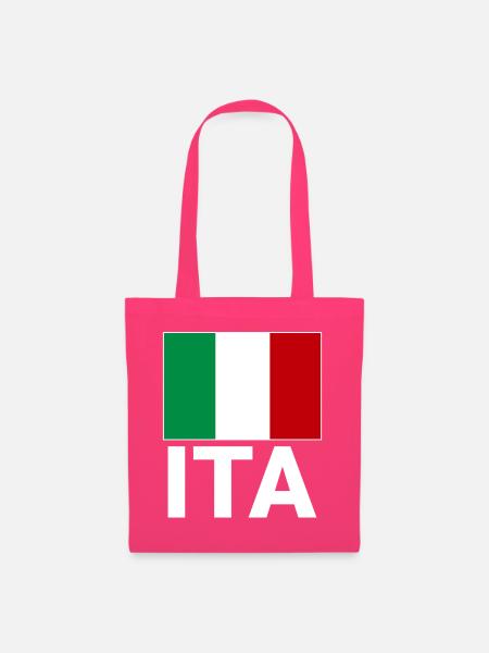 Italien Flagge mit ITA Abkürzung - Stoffbeutel - Azalea