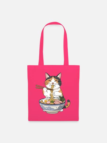 Katze isst Ramen Nudeln - Stoffbeutel - Azalea