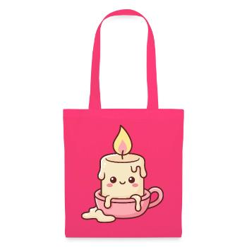 Niedliche Kawaii-Kerzenfigur schmilzt - Stoffbeutel - Azalea - Vorne