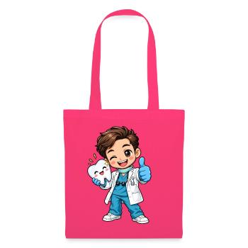 Zahnarzt Kawaii Style – Süßes Dentalmotiv - Stoffbeutel - Azalea - Vorne